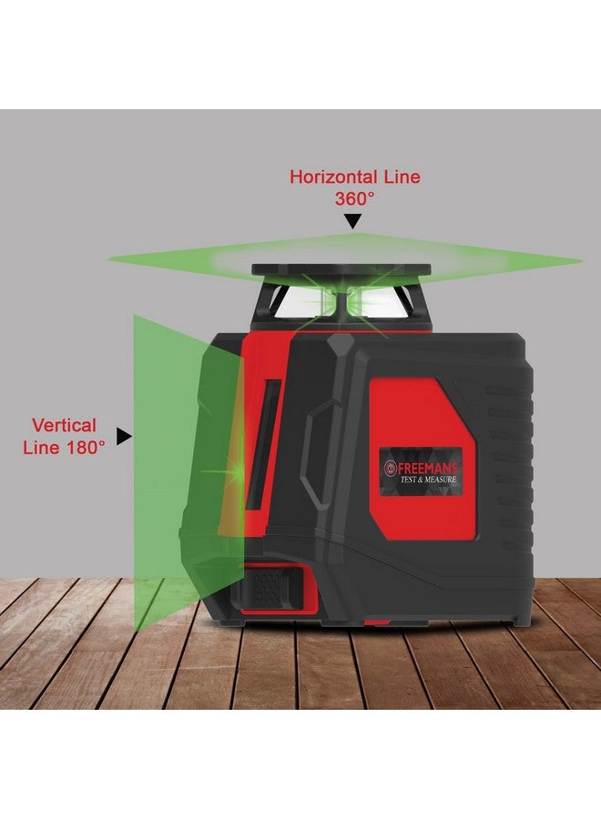 FREEMANS FREEMANS Test & Measure Green Beam Self Levelling 25m Cross Line Laser Level, with 4*AA Batteries for Home, DIY & Professional Use, 1 Year Warranty  - Image 2