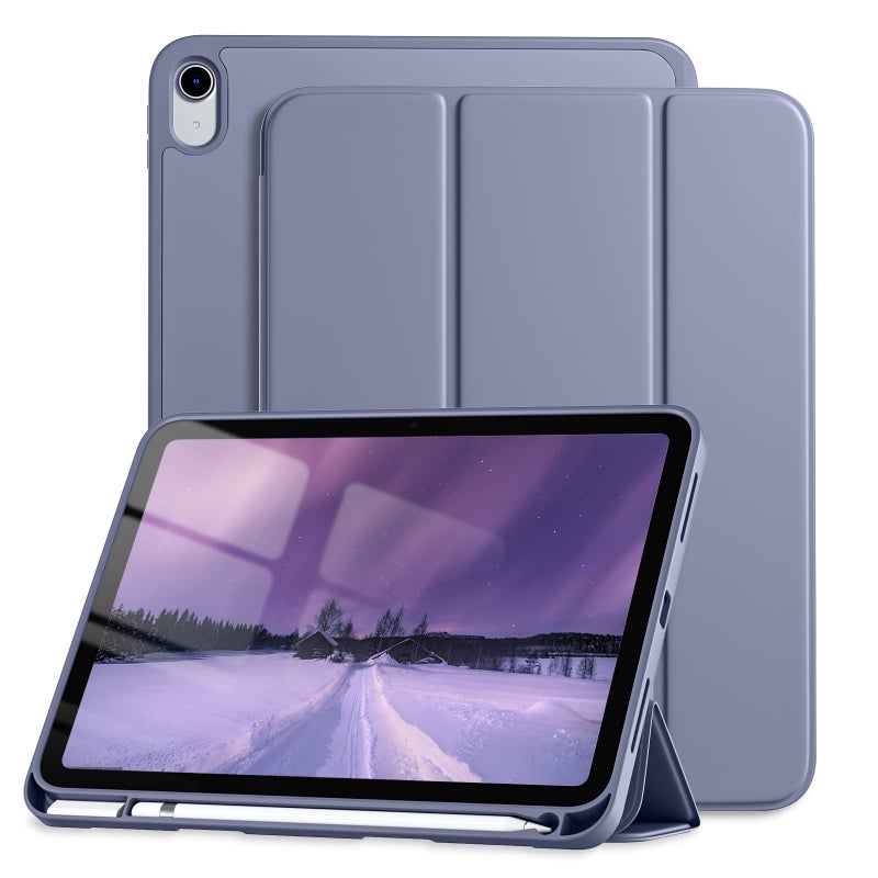 Dirrelo Compatible with iPad A16 11th Generation Case 11 Inch 2025 New for iPad 10th Generation Case 109 Inch 2022 Trifold Stand Protective Cover with Pencil Holder Auto SleepWake Blue Gray