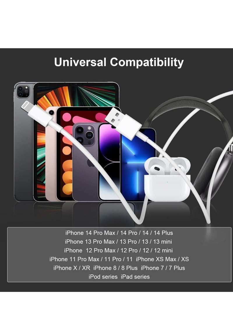 Generic - 2pack 2M iPhone Charger, [Apple MFi Certified] Long iPhone Charger Cord 10 ft, Apple Lightning to USB Cable, 10 Foot Fast Charging Cords for iPhone Charger 14/13/12/11/13 Pro/13 Max/X/XS/XR/XS - Image 1