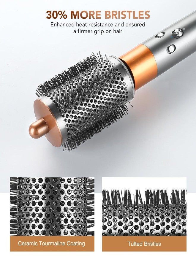 TOSAGE Large Round Volumizing Brush for Dyson Airwrap Styler, Big Round Brush Volumizer Attachment for Dyson Airwrap HS01 HS05 HS08, Smooth Hair,Volumizing and Curly Styling Nickel/Copper - Image 3