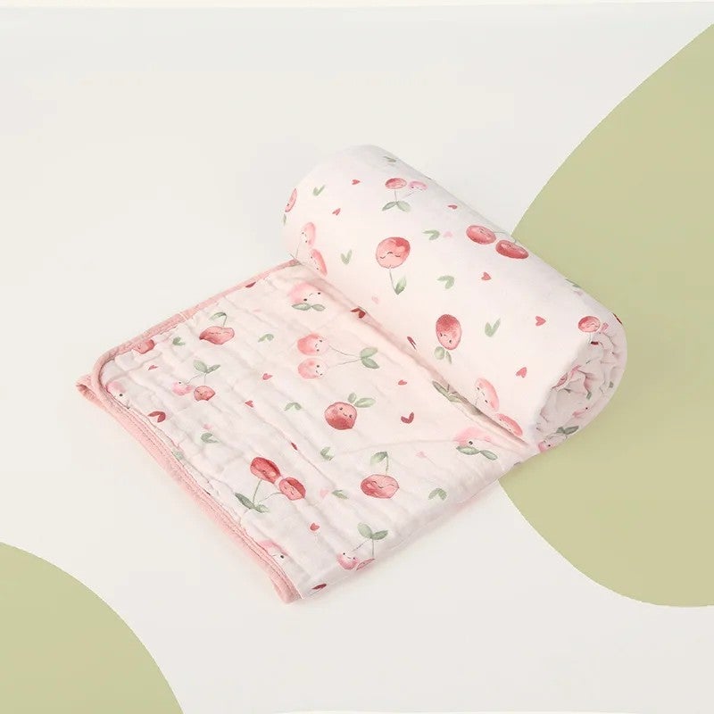 Bluejw Print 6 Layers Gauze Cotton Baby Muslin Swaddle Blanket Wrap - Soft & Breathable Swaddlers for Newborns & Infants - Image 2