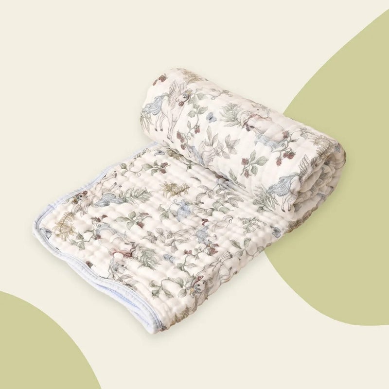 Bluejw Print 6 Layers Gauze Cotton Baby Muslin Swaddle Blanket Wrap - Soft & Breathable Swaddlers for Newborns & Infants - Image 5