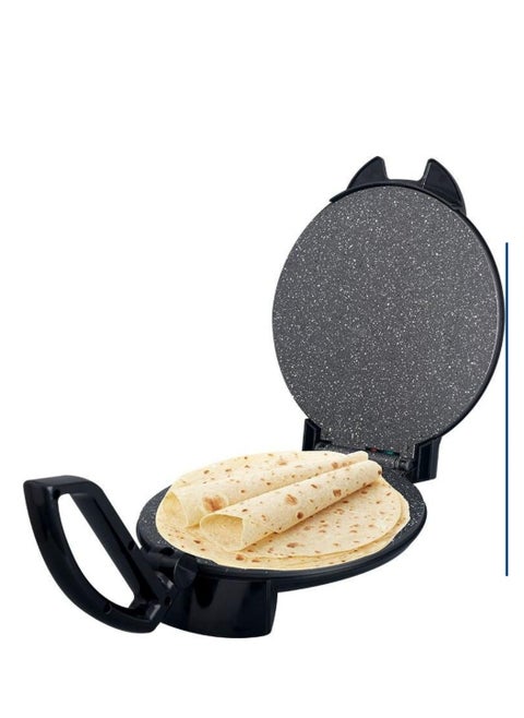 MATSU 10-Inch Electric Roti Maker – 1200W Non-Stick Chapati and Flatbread Press Machine – Stainless Steel Body, Adjustable Heat Control, Dual Indicator Lights, Safety Lock Handle, Easy to Clean, 220-240V Roti Maker for Home Kitchens UAE