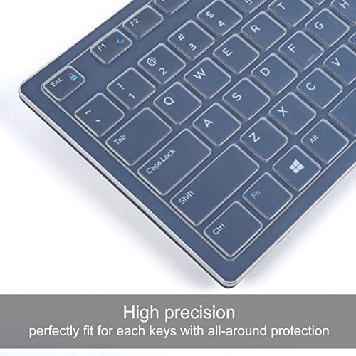 imComor Keyboard Cover Skin for Dell KB216 Wired & Dell KM636 Wireless Keyboard/Dell Optiplex 5250 3050 3240 5460 7450 7050/Dell Inspiron AIO 3475/3670/3477 All-in one Desktop Keyboard Cover Protector, Clear - Image 3