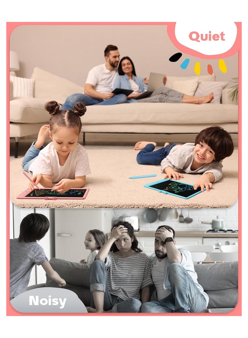 Bravokids 10 Inch LCD Writing Tablet for 3-8 Year Olds - Electronic Drawing Pad and Doodle Board as Educational Birthday Gifts for Girls and Boys (Pink)  - Image 5