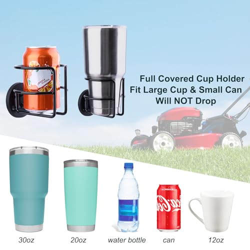 LEKUSHA Magnetic Cup Holder with 2 Screws Mount, Full Covered Bus Tractor Cup Holder, Magnet Drink Holder for Bottle, Black Pack of 1 - Image 5