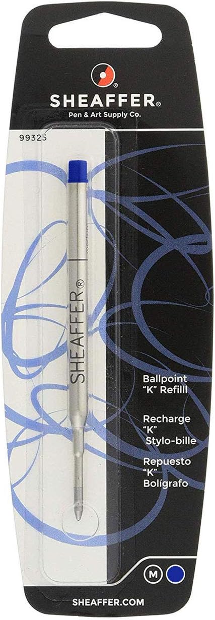 SHEAFFER إعادة تعبئة قلم شيفر ك كروي نقطة متوسطة حبر أزرق 3 عبوات 99325 من شيفر - Image 2