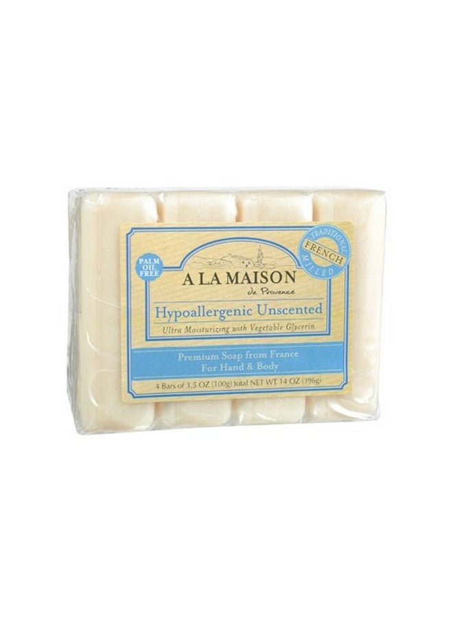 A La Maison - Hypoallergenic Unscented Bar Soaps 3.5 Oz 4 Each 3.5 Oz - Image 1