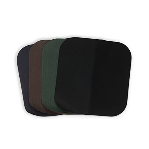 Dritz Twill Iron-On Patches, 5 x 5-Inch, 4 Count, Dark Assorted Colors - Image 2