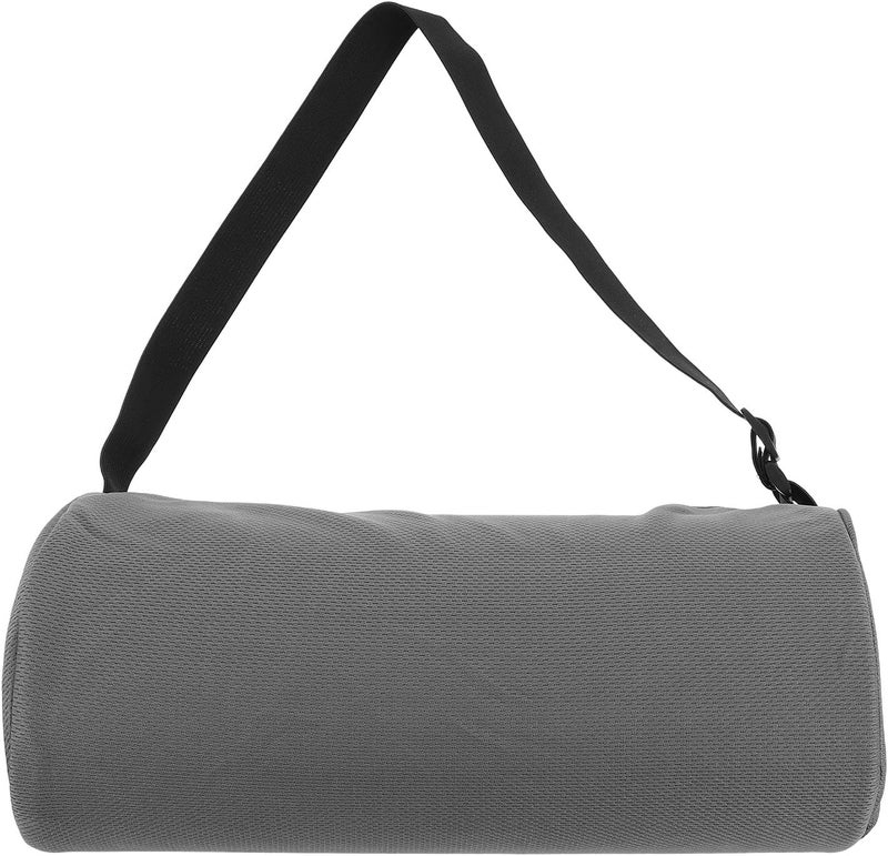 Adjustable Memory Foam Lumbar Back Support Pillow 28x12cm Grey with Washable Cover for Office Chair, Car Seat, and Traveling Lower Back Cushion - Image 1