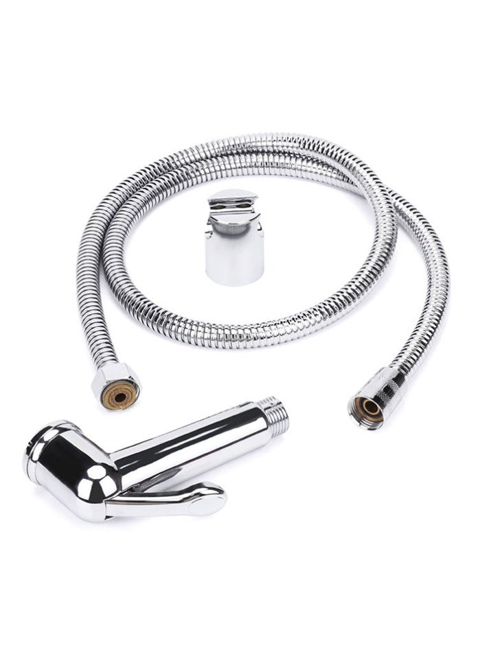 MODI Stainless Steel Shattaf Hand Spray Set Handheld Bidet Toilet Sprayer with Flexible Hose & Wall Mount Jet Spray - Image 3