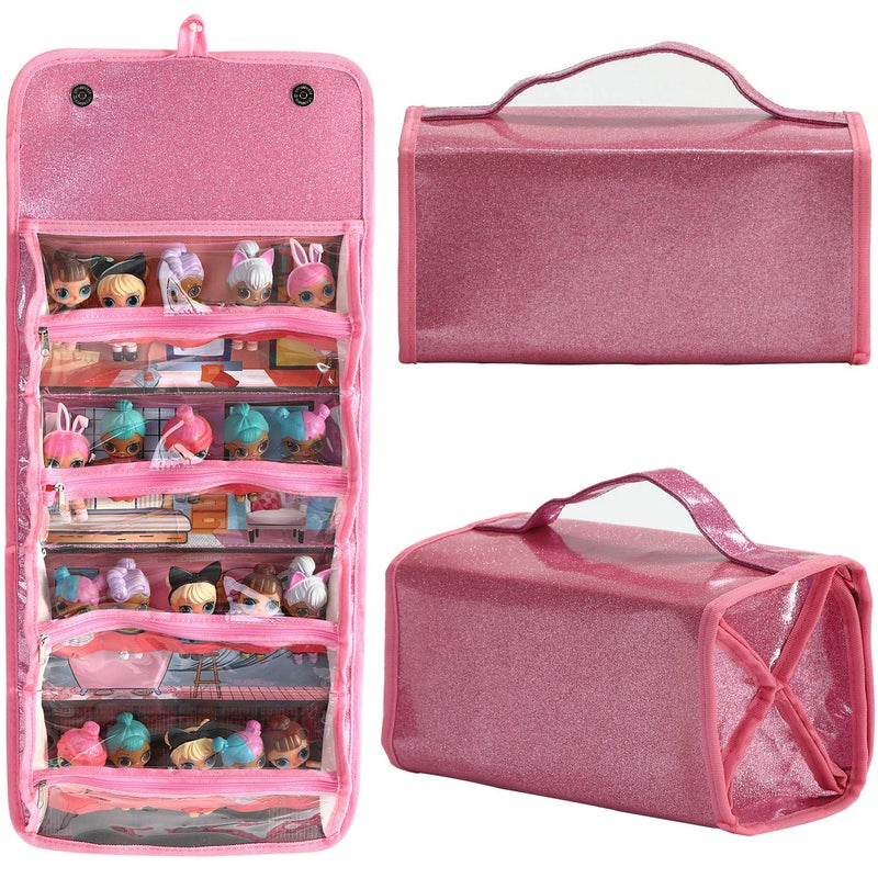 Leeche Storages  Display Case for Dolls Compatible with All LOL Surprise DollsEasy Carrying Storage Organizer Clear View Case - Image 2