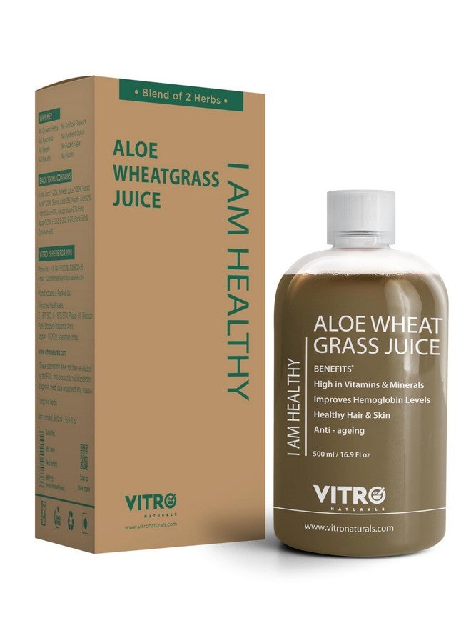 VITRO Aloe Wheat Grass Juice 500Ml | Healthy Weight Maintenance | Digestion Support | Increased Red Blood Cells | Boosted Energy Levels | High In Vitamins - Image 1