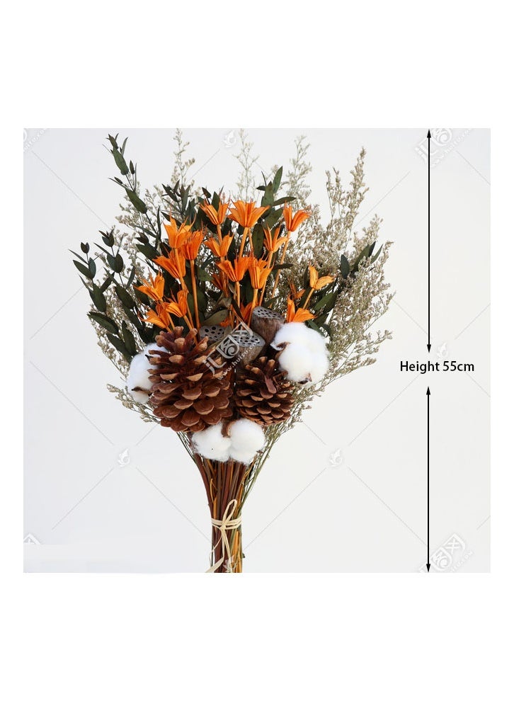 ZCM-HAPPY Dried Flower Bouquet Living Room Decoration Ornaments Real Flowers Natural air - Image 3