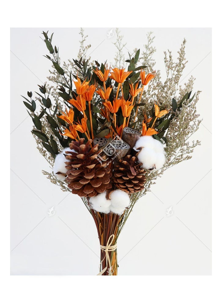 ZCM-HAPPY Dried Flower Bouquet Living Room Decoration Ornaments Real Flowers Natural air - Image 2
