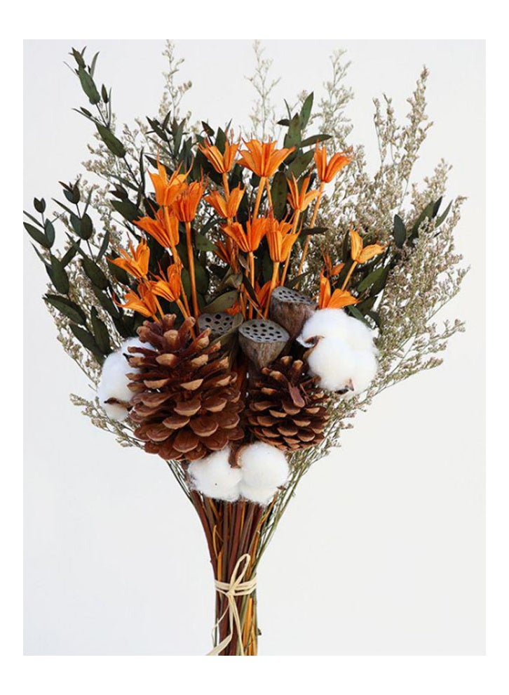 ZCM-HAPPY Dried Flower Bouquet Living Room Decoration Ornaments Real Flowers Natural air - Image 1