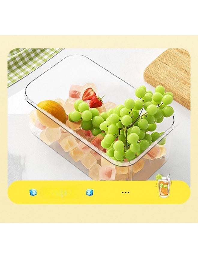 فريد الطهي صينية مكعبات الثلج مع غطاء وصندوق، عبوة مكونة من 2، مناسبة للفريزر، زر واحد لإنتاج 56 مكعب ثلج. - Image 5