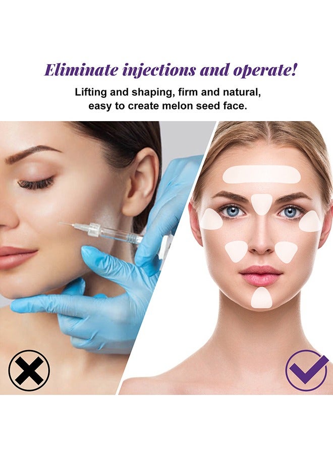 إيلهو 100 جهاز كمبيوتر شخصى بقع تجاعيد الوجه ، بقع تجاعيد الجبين ، شريط الوجه للتجاعيد ، لتقليل التجاعيد الدقيقة ، بقع الوجه المضادة للتجاعيد بين عشية وضحاها لتنعيم العين والفم وتجاعيد الجبهة - Image 4