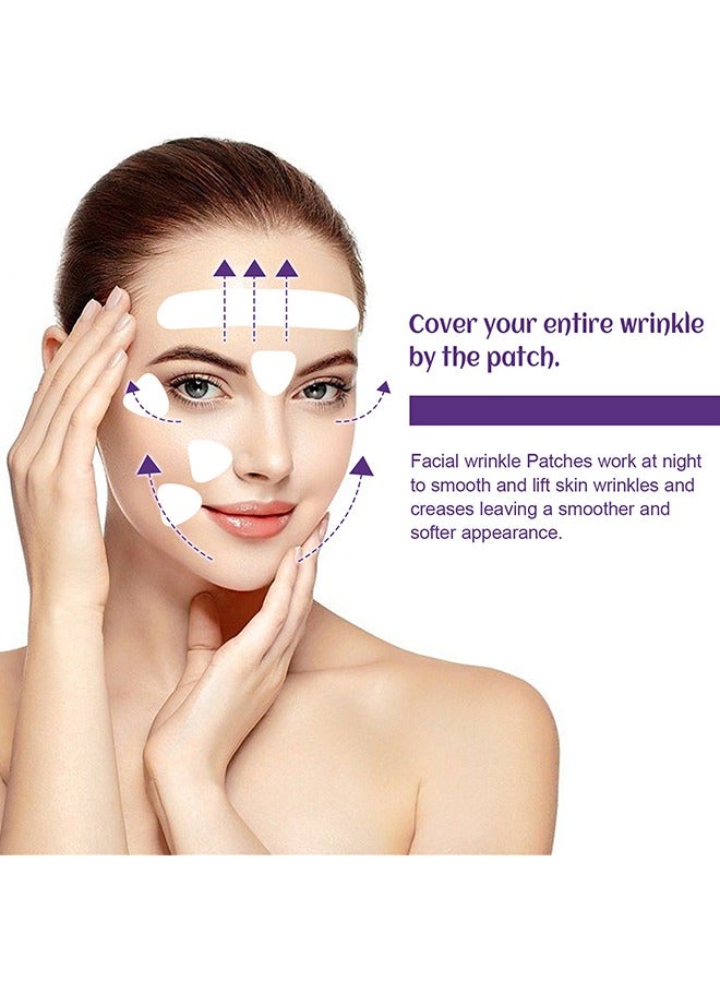 إيلهو 100 جهاز كمبيوتر شخصى بقع تجاعيد الوجه ، بقع تجاعيد الجبين ، شريط الوجه للتجاعيد ، لتقليل التجاعيد الدقيقة ، بقع الوجه المضادة للتجاعيد بين عشية وضحاها لتنعيم العين والفم وتجاعيد الجبهة - Image 5