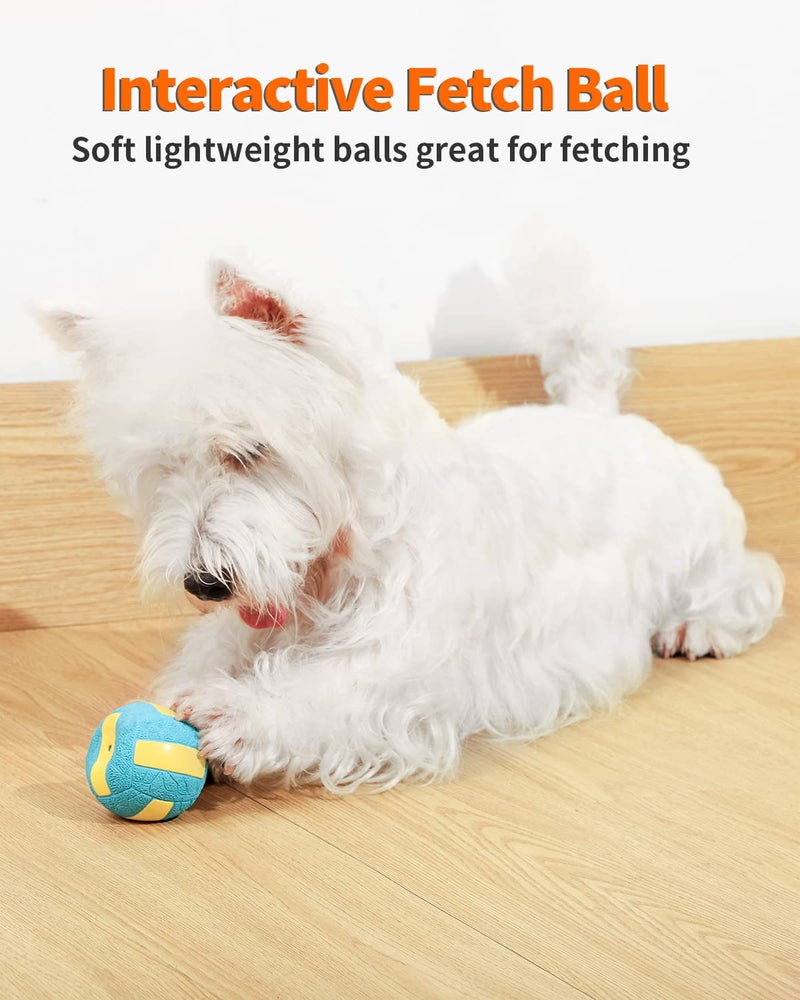 SCHITEC Squeaky Dog Balls 4 Pack Interactive Latex Rubber Squeak Dog Toys 24 Soft Bouncy Fetch Play Ball Toy for Small Dogs Puppies - Image 3
