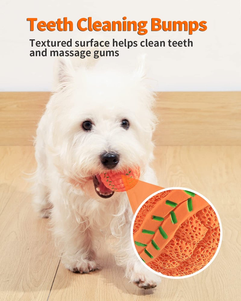 SCHITEC Squeaky Dog Balls 4 Pack Interactive Latex Rubber Squeak Dog Toys 24 Soft Bouncy Fetch Play Ball Toy for Small Dogs Puppies - Image 5