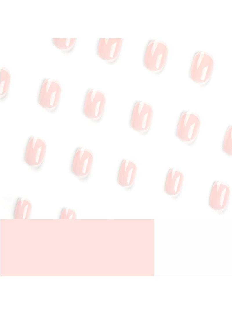 24Pcs Press on Nails,Simple Nude Nail French Tip Stickers,,Fake Acrylic Nails With Glue Kit. - Image 3