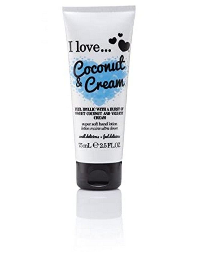 I LOVE Originals Coconut & Cream Hand Lotion Helps To Soothe Skin & Relieves Dry Hands Made With 87% Naturally Derived Ingredients For Soft & Scented Hands Veganfriendly 75Ml - Image 1