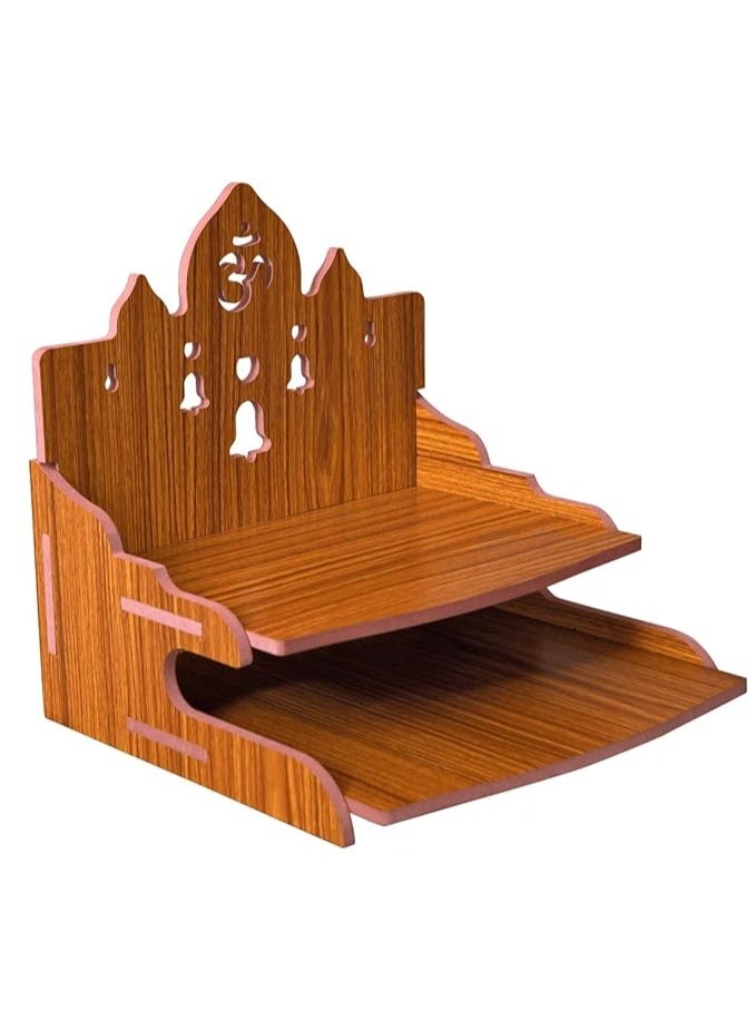 MS Enterprises Wooden Beautiful Plywood Mandir Pooja Room Home Decor Office OR Home Temple Wall Hanging Product (RED A) - Image 3