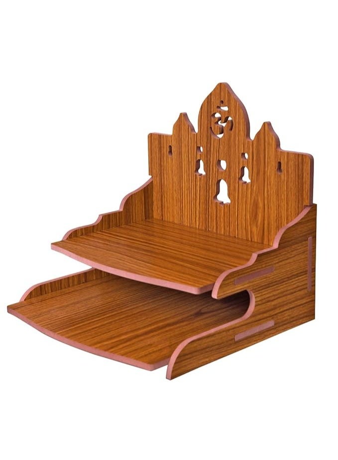 MS Enterprises Wooden Beautiful Plywood Mandir Pooja Room Home Decor Office OR Home Temple Wall Hanging Product (RED A) - Image 1