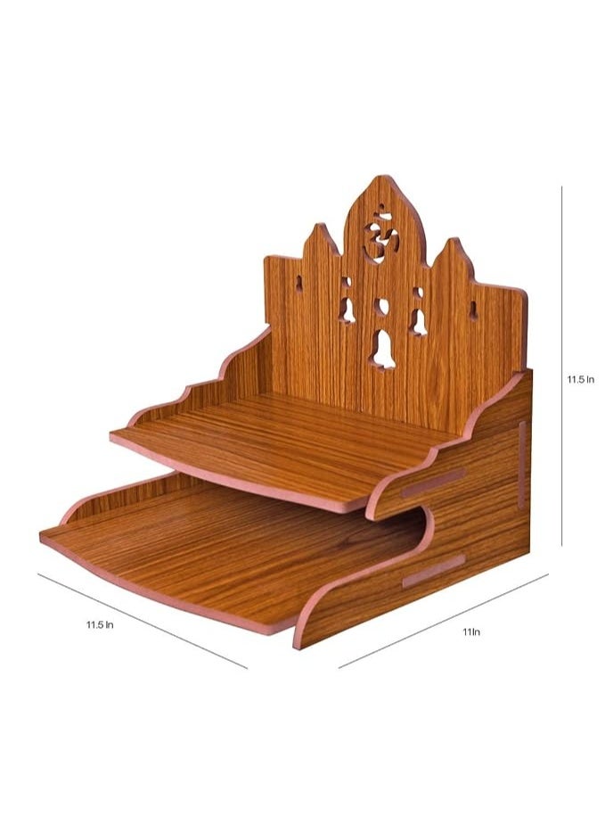 MS Enterprises Wooden Beautiful Plywood Mandir Pooja Room Home Decor Office OR Home Temple Wall Hanging Product (RED A) - Image 4