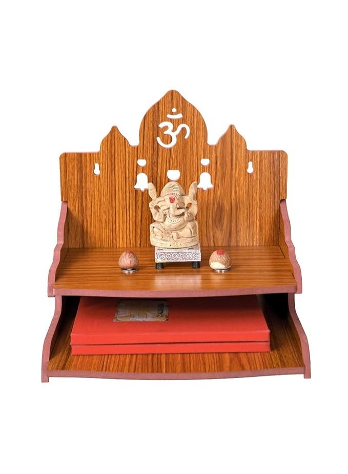 MS Enterprises Wooden Beautiful Plywood Mandir Pooja Room Home Decor Office OR Home Temple Wall Hanging Product (RED A) - Image 5