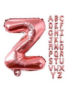 Party with Emma Rose Gold Letter A to Z Balloons 32 inch Large Alphabet Balloons Rose Gold Helium Foil Letter Balloon Banner for Birthday Party Anniversary Wedding Decoration (Rose Gold-Z)  - Image 1