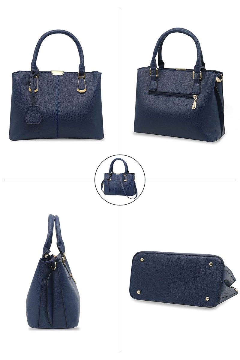 Pahajim Women Fashion Purses and Handbags Shoulder Tote Bags Top Handle Satchel for Women (deep blue) - Image 3