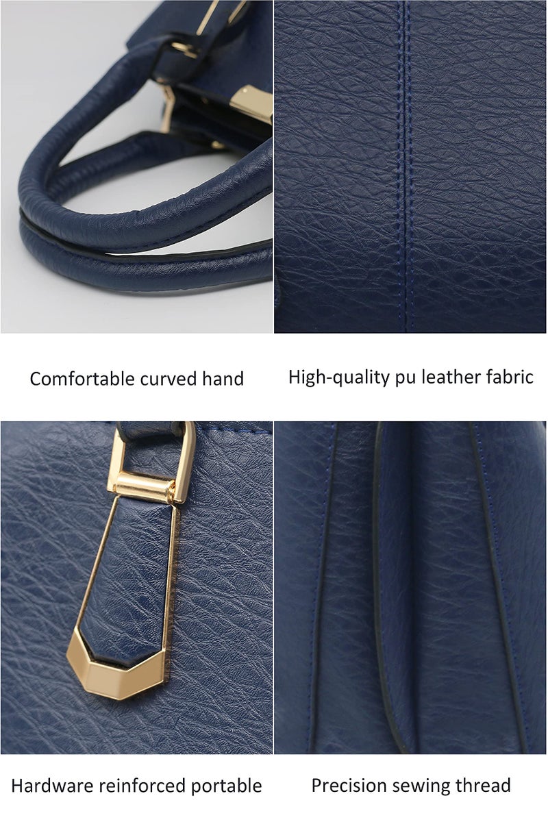 Pahajim Women Fashion Purses and Handbags Shoulder Tote Bags Top Handle Satchel for Women (deep blue) - Image 2