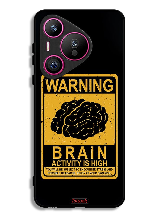 Tolwak Huawei Pura 70 Protective Case Cover Warning Brain Activity Is High - Image 1