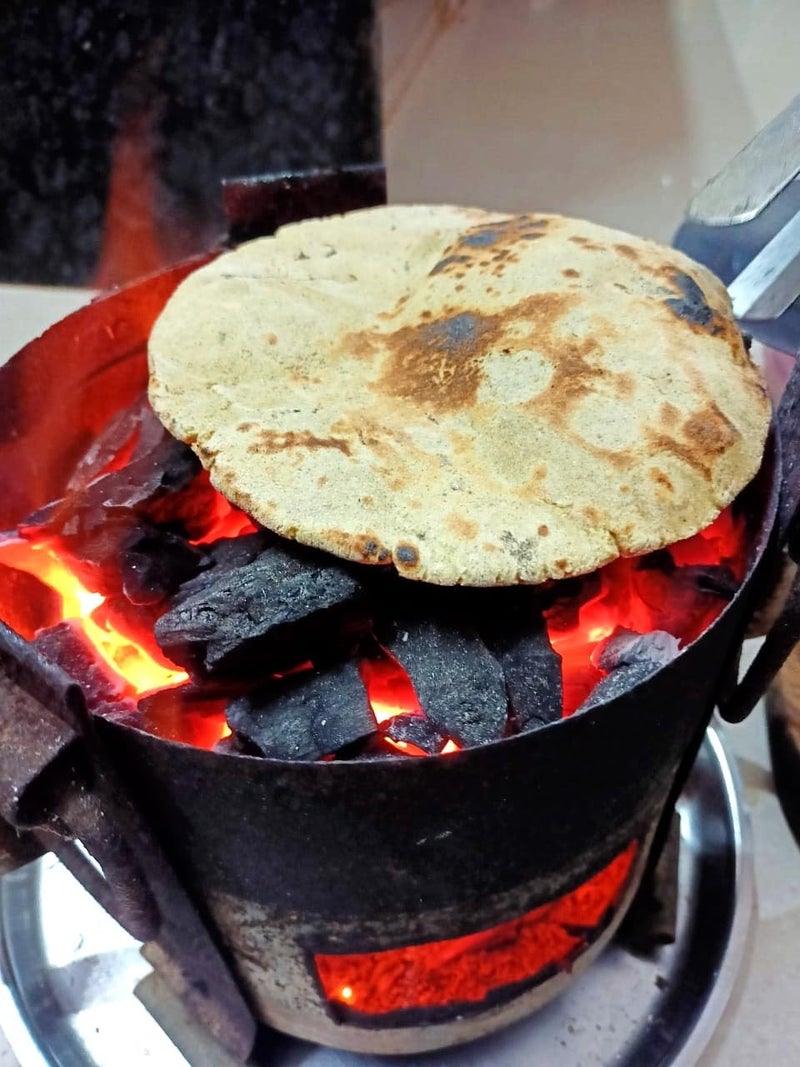 Ab unique Traditional Iron Heavy Duty Angeethi AshtraySigdiSigadiChulhaGriller Heater OvenCoal Charcoal KeeperStove tandoorCamping stoveGriller Oven Cooking with zinc polish pack 0f 1 - Image 5