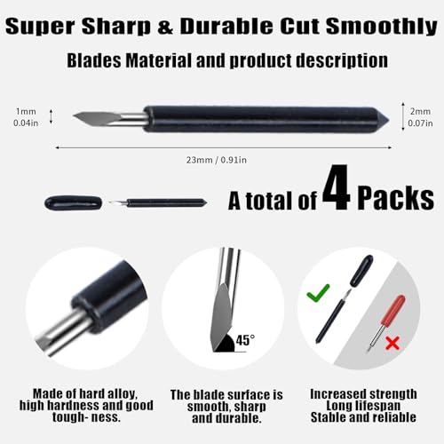 Moalaok 32-Pack Rubber Roller Replacement for Cricut Maker 3/Maker – Complete Maintenance Kit with Anti-Slip Clips, Blades & DIY Repair Accessories - Image 4