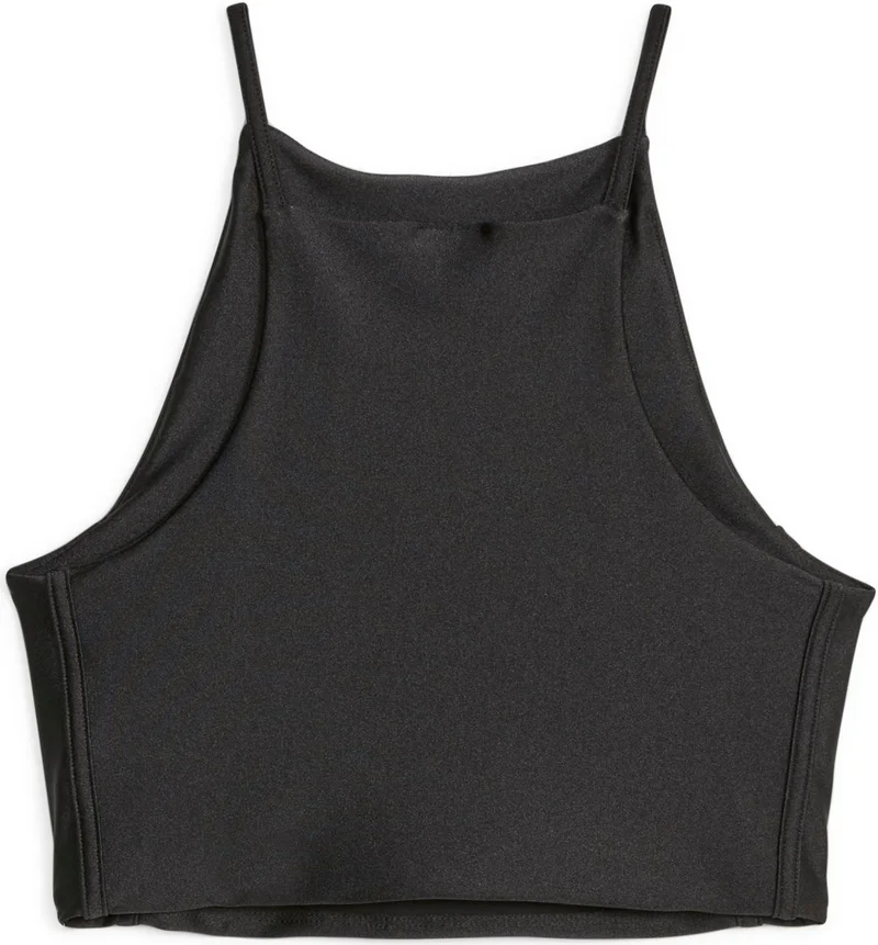 بوما Women Black T7 Shiny Crop Top Black Women's T-Shirt