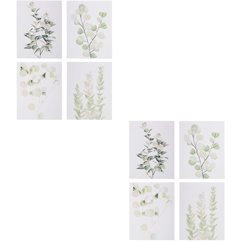 8 pcs Plant Canvas Wall Art Bedroom Plant Wall Decors Wall Decorative Hanging Pictures - Image 2