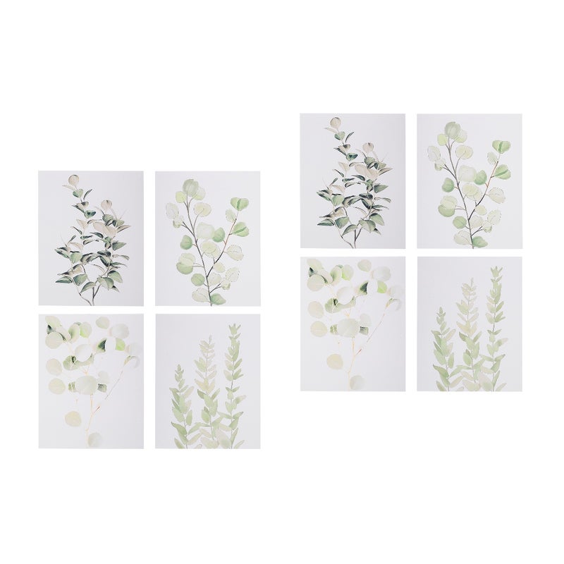 8 pcs Plant Canvas Wall Art Bedroom Plant Wall Decors Wall Decorative Hanging Pictures - Image 4