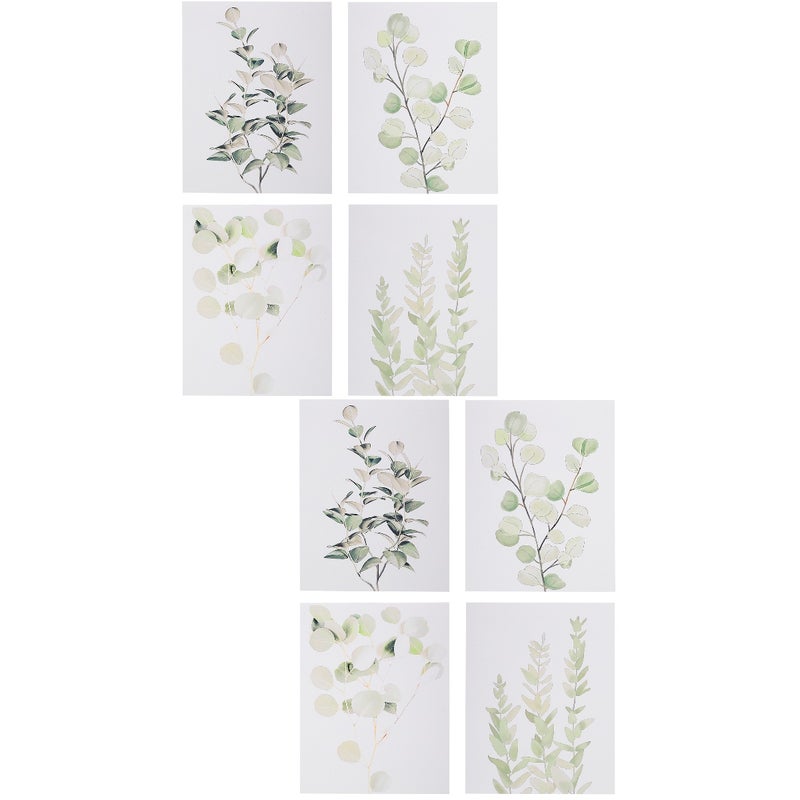 8 pcs Plant Canvas Wall Art Bedroom Plant Wall Decors Wall Decorative Hanging Pictures - Image 1