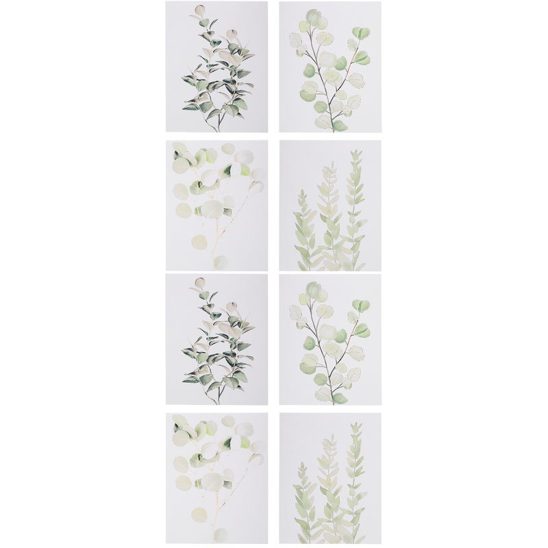 8 pcs Plant Canvas Wall Art Bedroom Plant Wall Decors Wall Decorative Hanging Pictures - Image 3
