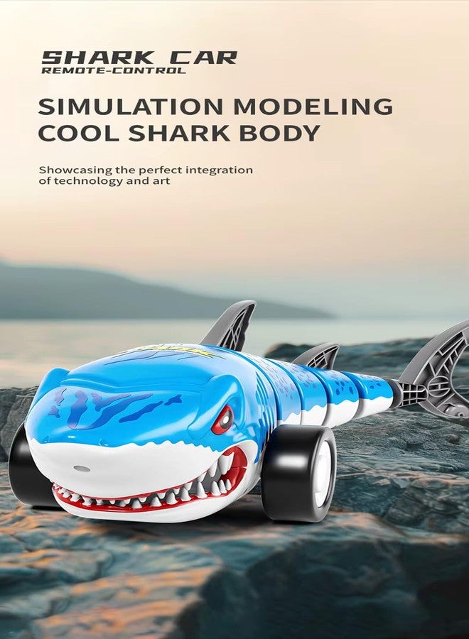Jack Royal Rechargeable Remote Control Shark Stunt Car for Kids, 360 Rotational, LED Lights, 2.4GHz RC Stunt Toy, High-Speed Shark-Themed Racing Car, Fun Toy and Birthday Gift for Kids (Blue) - Image 3