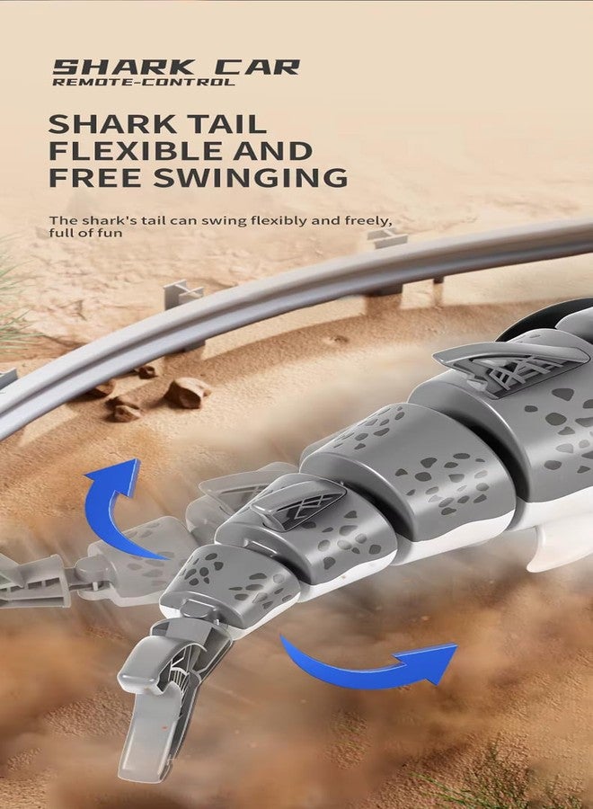 Jack Royal Rechargeable Remote Control Shark Stunt Car for Kids, 360 Rotational, LED Lights, 2.4GHz RC Stunt Toy, High-Speed Shark-Themed Racing Car, Fun Toy and Birthday Gift for Kids (Blue) - Image 4