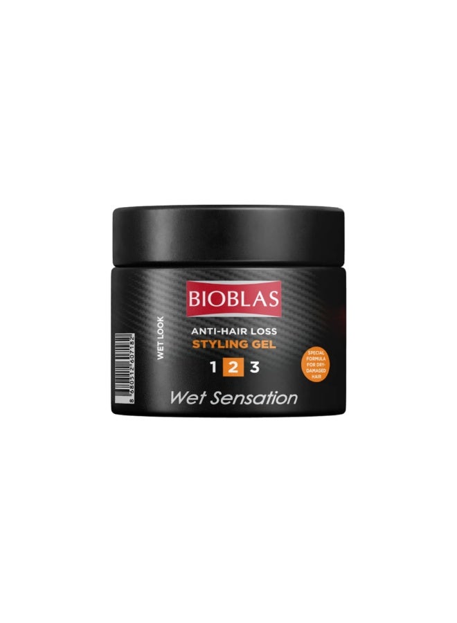 Bioblas Anti Hair Loss Gel for Men – Wet Look Styling, 150ml\Packaging May Vary