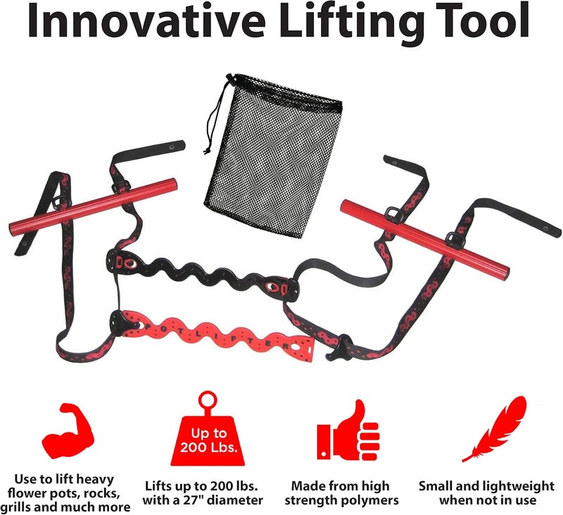 GOOACC PotLifter  Potted Plant Mover and Essential Lifting Tool For Garden Flower Pots Planters Trees Rocks  Lifts Up to 200 Pounds  A Plant Caddy Alternative Easily Move Heavy Items Around Your Yard  - Image 2