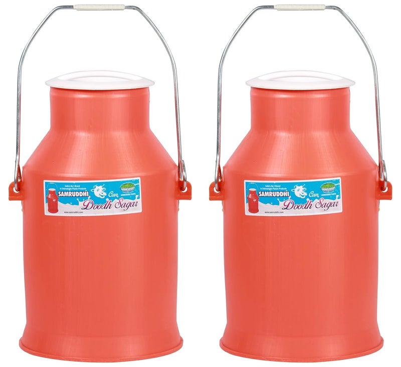 Samruddhi Plastic Samruddhi Plastic Milk Can 2Piece 10 Liters Brown  - Image 2