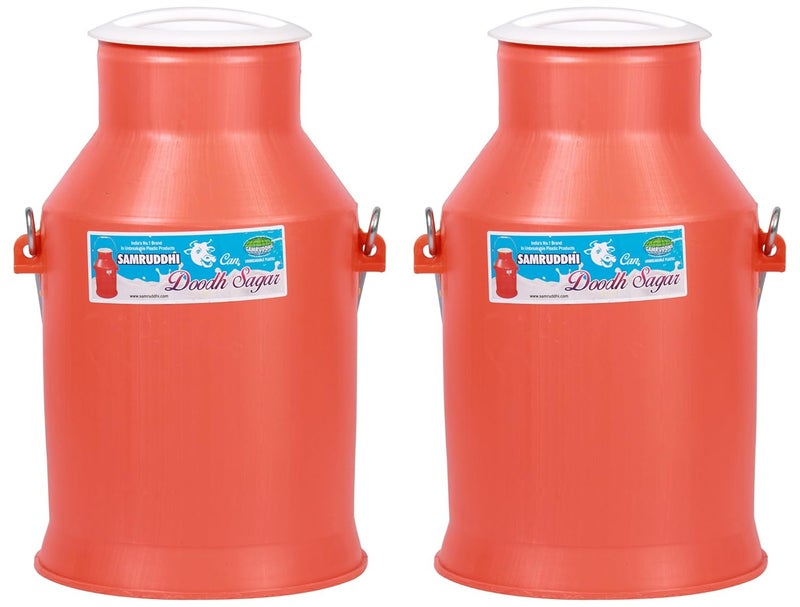 Samruddhi Plastic Samruddhi Plastic Milk Can 2Piece 10 Liters Brown  - Image 1
