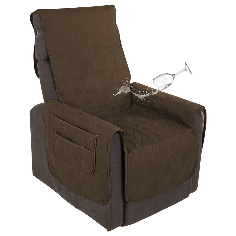 SURES SURES Waterproof Recliner Cover for Small Chairs  Protective Incontinence Cover Washable  Furniture Protector for Pets Kids Children Dogs Cats NonSlip  for Small Recliners 