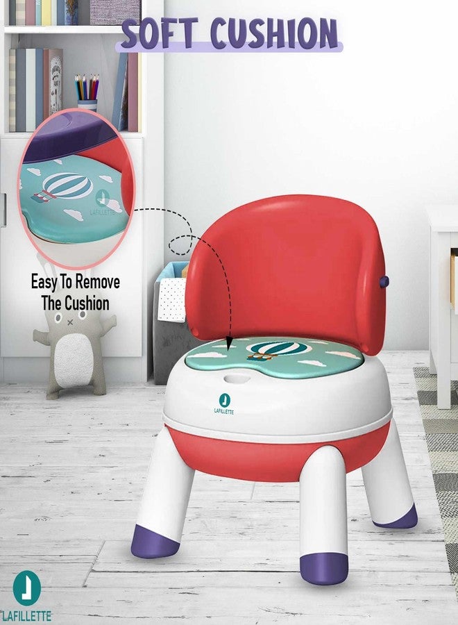LAFILLETTE Baby Booster Feeding Chair with Removable Tray and Safety Belt for Infants and Toddlers, Folding Portable Booster Seat for Indoor/Outdoor Use (RED) - Image 5